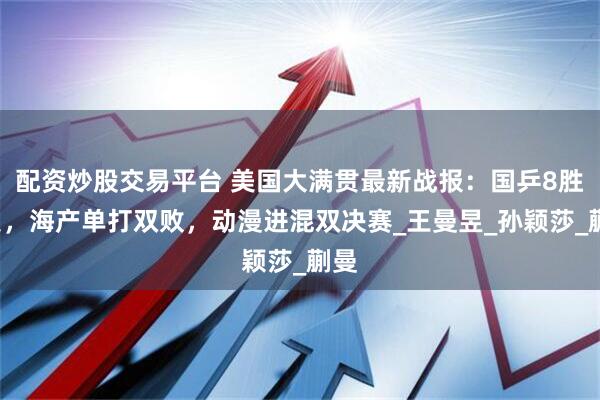 配资炒股交易平台 美国大满贯最新战报：国乒8胜4负，海产单打双败，动漫进混双决赛_王曼昱_孙颖莎_蒯曼